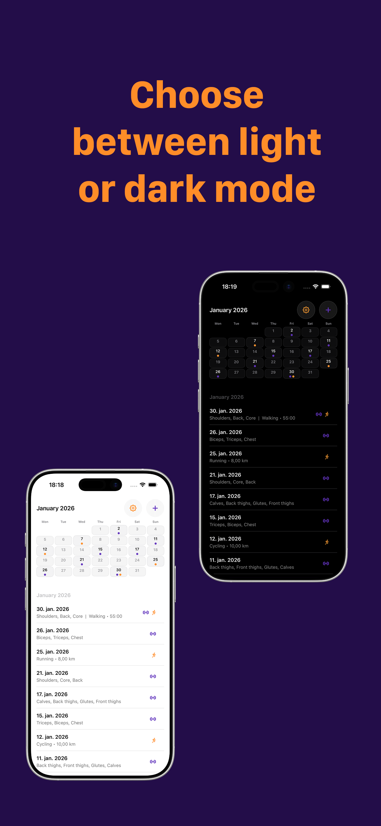 Light and dark mode